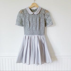 Topshop Grey Poppy Skater Dress by Jones + Jones